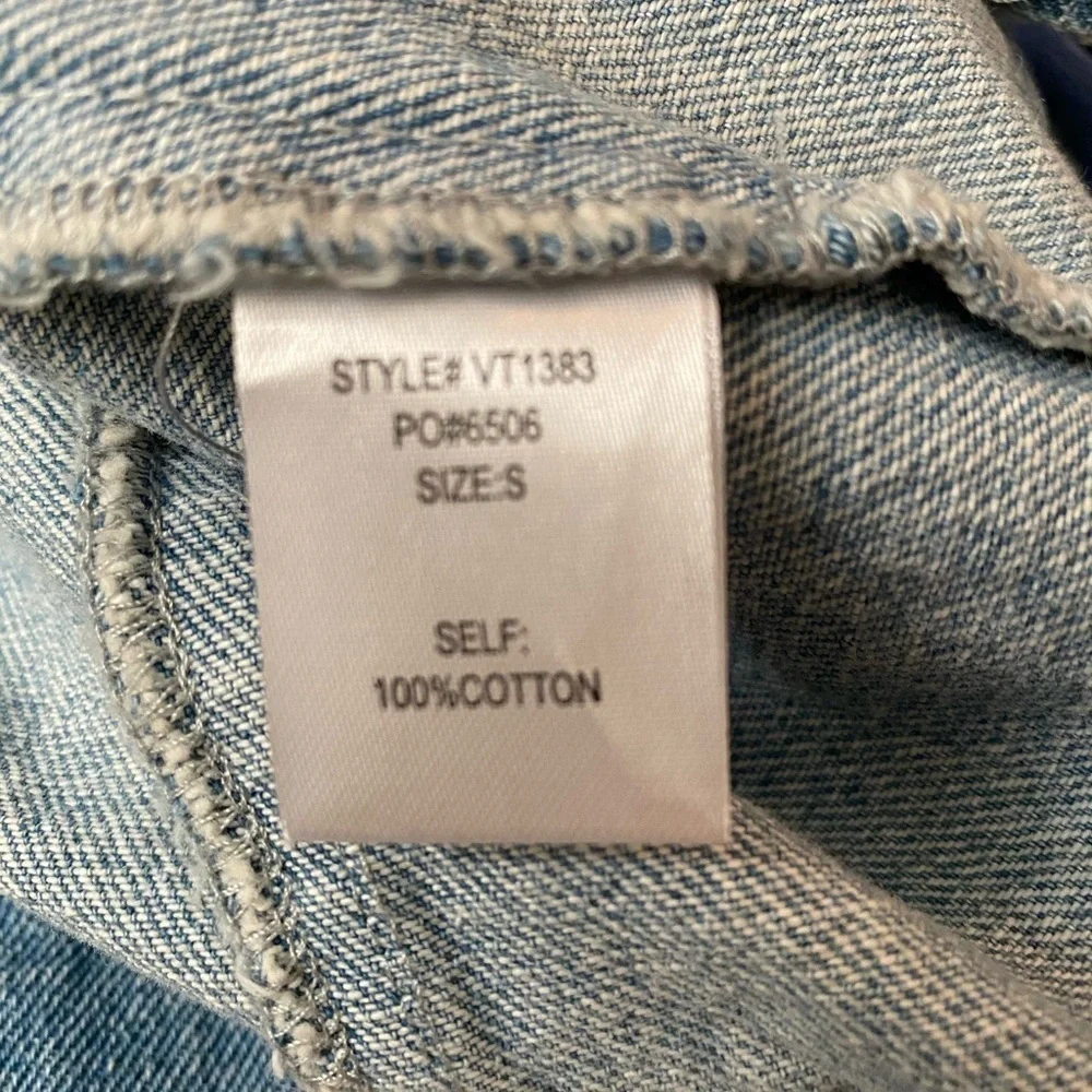 Boutique with Grace Crisscross Denim Jacket NWOT - Picture 6 of 12